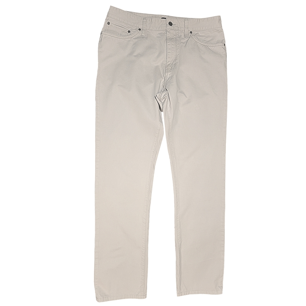 Men's Nautica 34 x 34 Slim Straight Leg Comfort Fit Cotton Chino Pants • Taupe
